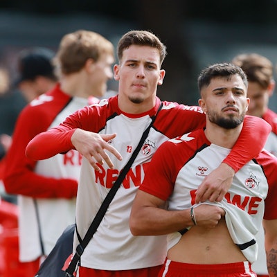 Said El Mala und Jusuf Gazibegovic kommen zum Training.