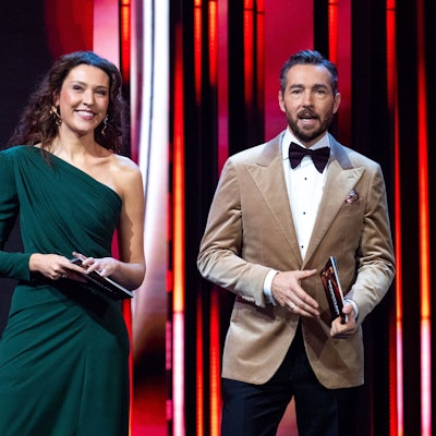 Lena Kesting mit Sven Voss bei der ZDF-Gala zur Ehrung der Sportler des Jahres 2025.