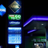 05.03.2026, xrekx, Wirtschaft , Tankstellenpreise Aral Tankstelle in Lebach, Rewe to Go Lebach *** 05 03 2026, xrekx, Economy , Petrol station prices Aral petrol station in Lebach, Rewe to Go Lebach