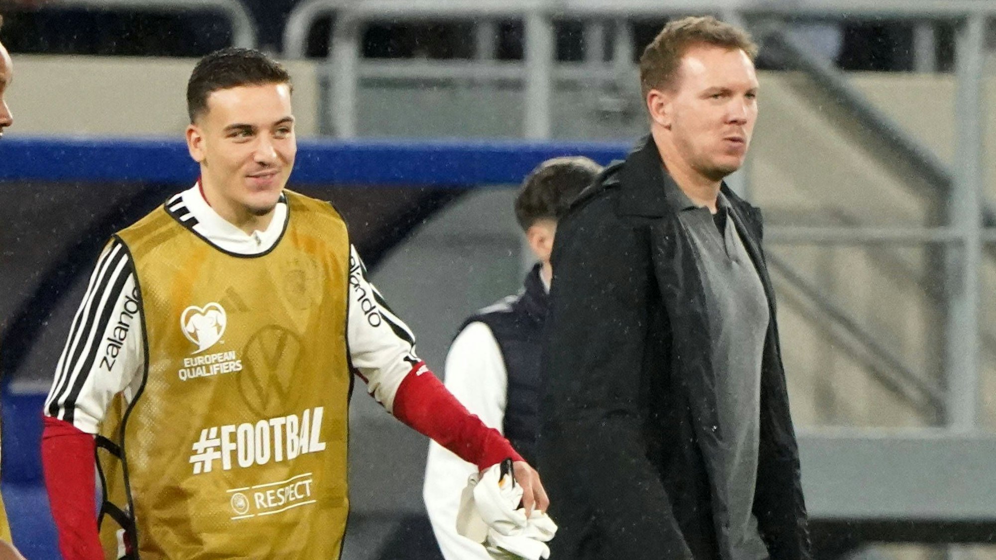 Said El Mala bei seiner Länderspielreise im November mit Bundestrainer Julian Nagelsmann in Luxemburg