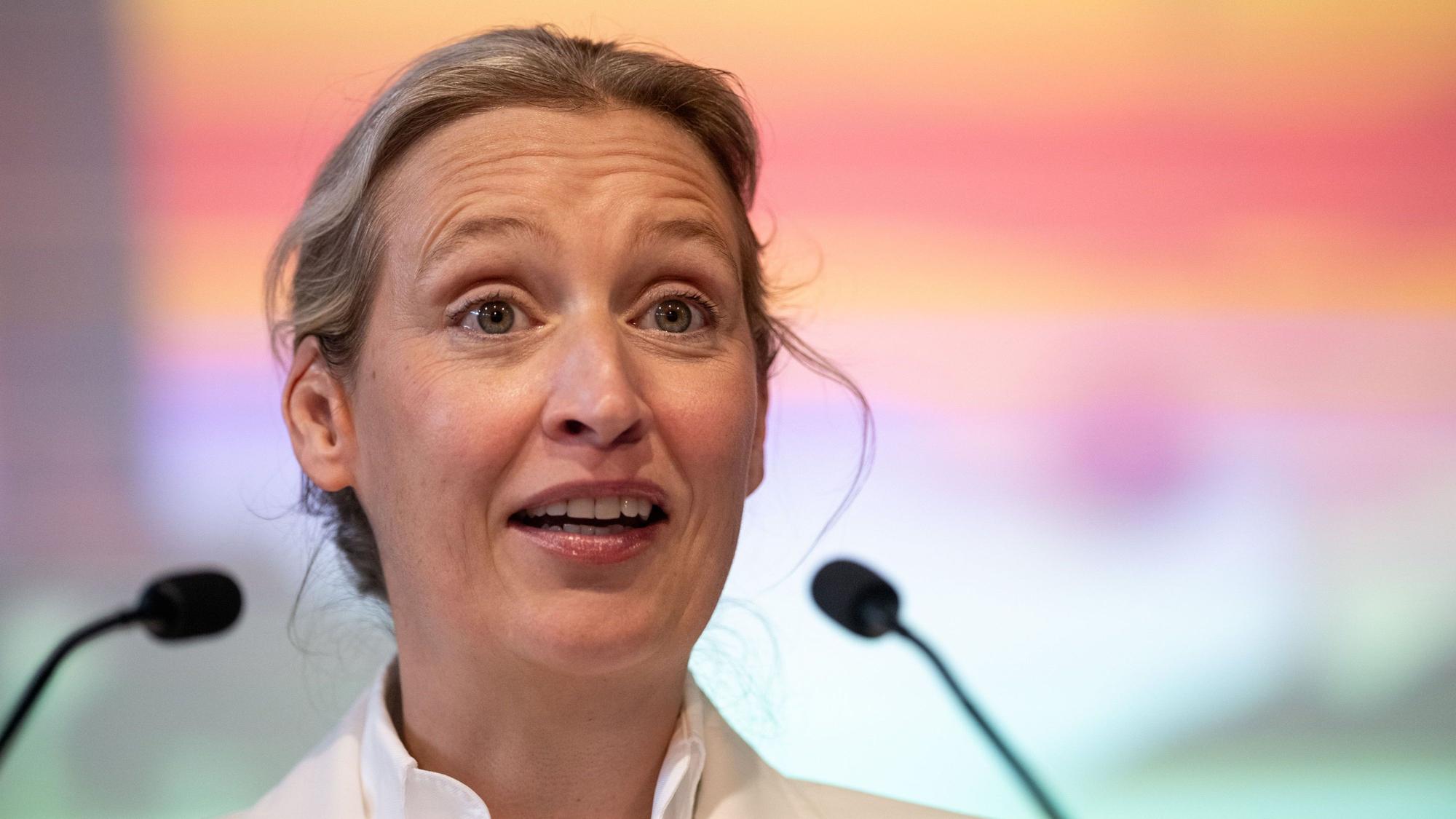 Alice Weidel, Vorsitzende der AfD-Bundestagsfraktion, spricht beim Landesparteitag der AfD. Die AfD NRW wählt auf einem Parteitag einen neuen Landesvorstand.