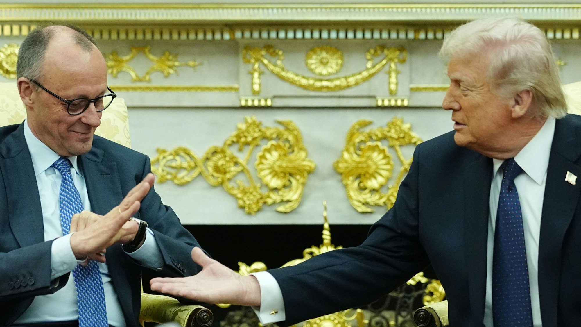 Demonstration guten Einvernehmens: Bundeskanzler Friedrich Merz (links) war am 3. März zu Besuch im Weißen Haus bei US-Präsident Donald Trump. Thema Nummer eins: der Iran-Krieg.