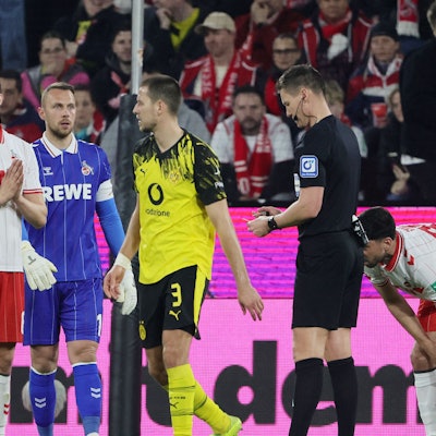 1. FC Köln vs. Borussia Dortmund, 25. Spieltag, 07.03.2026, 18.30 Uhr, links: Eric Martel (1. FC Köln), Bild: Herbert Bucco