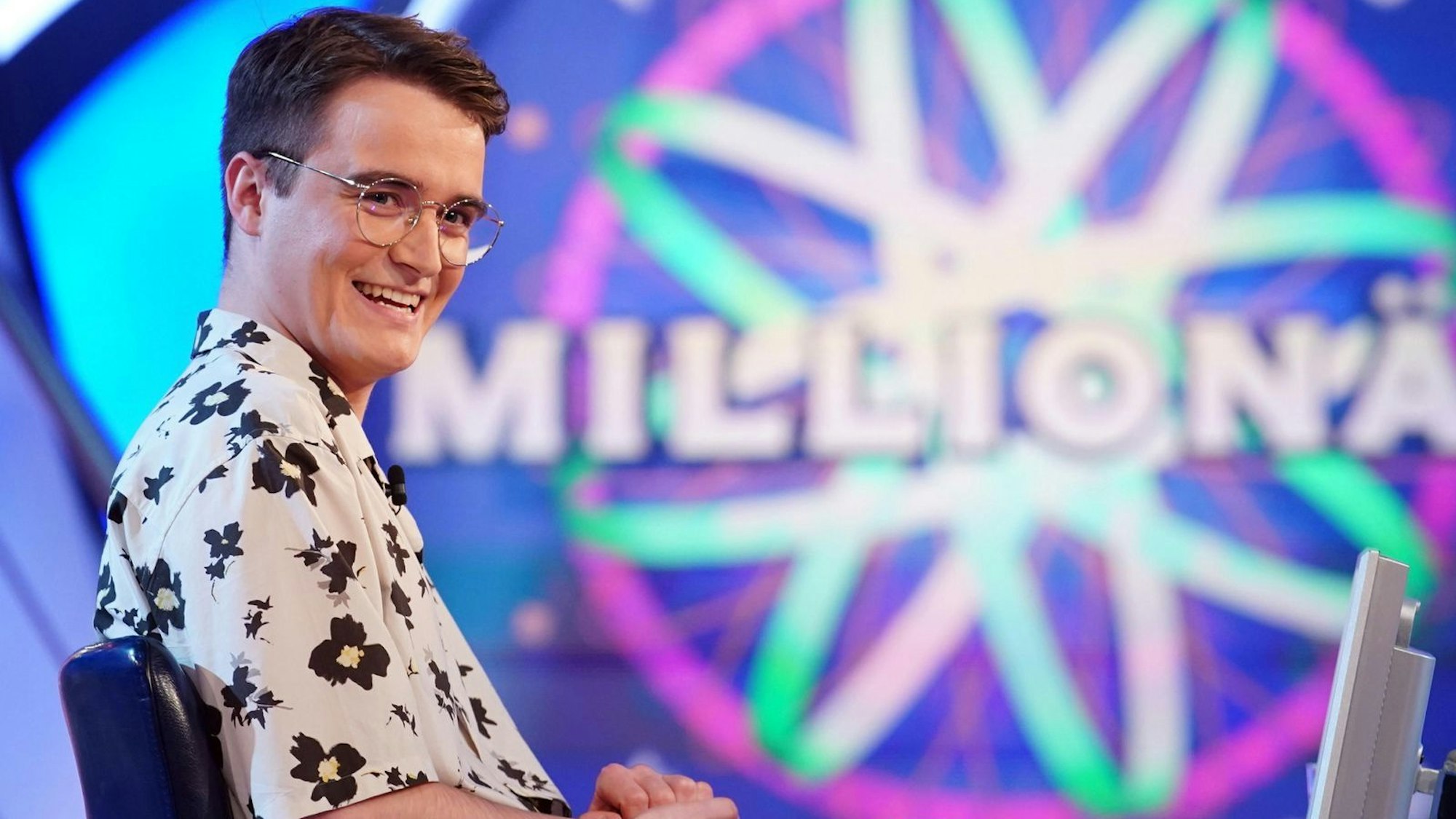 Luke Rothfuchs war schon zum zweiten Mal im RTL-Studio. Diesmal schaffte er es auf den Ratestuhl. (Bild: RTL / Stefan Gregorowius)