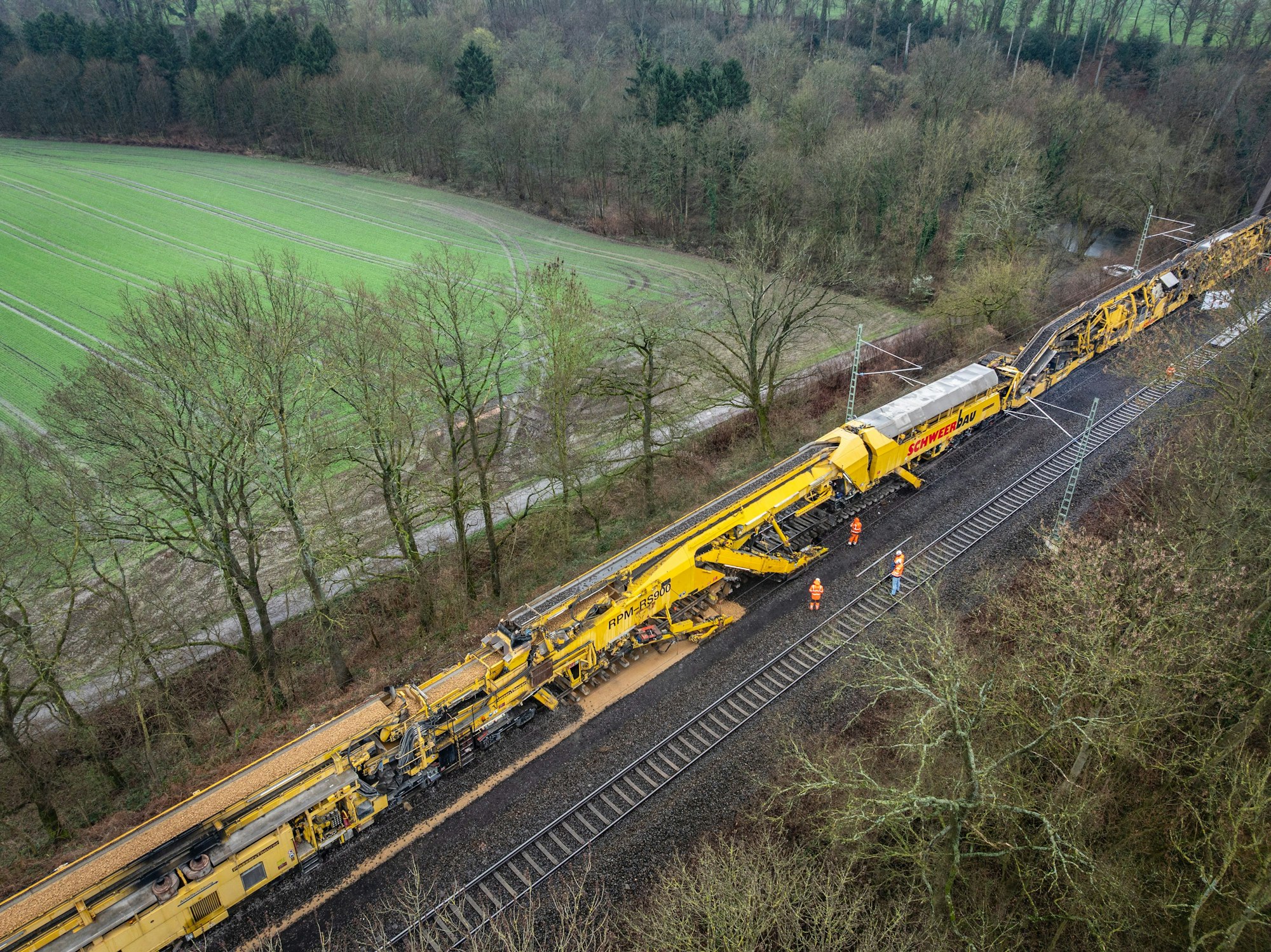 Etwa 800 Meter lang ist der Spezialzug.