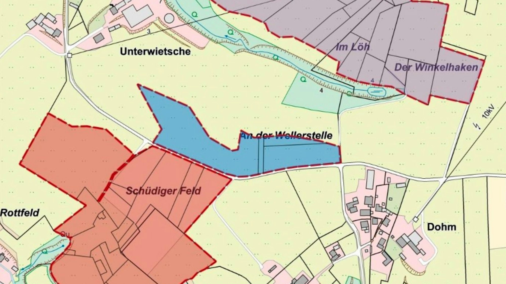Flächen, auf denen eine Agri-Photovoltaikanlage entstehen soll.