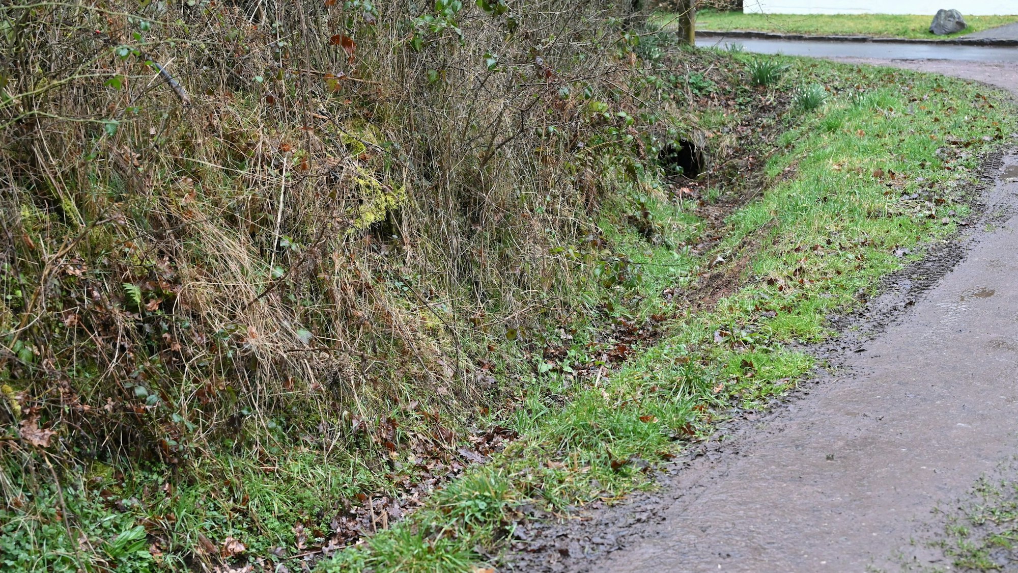 Unbedeutende Rinnsale, die zuweilen gar kein Wasser führen, haben sich bei der Flutkatastrophe iin reißende Ströme verwandelt.