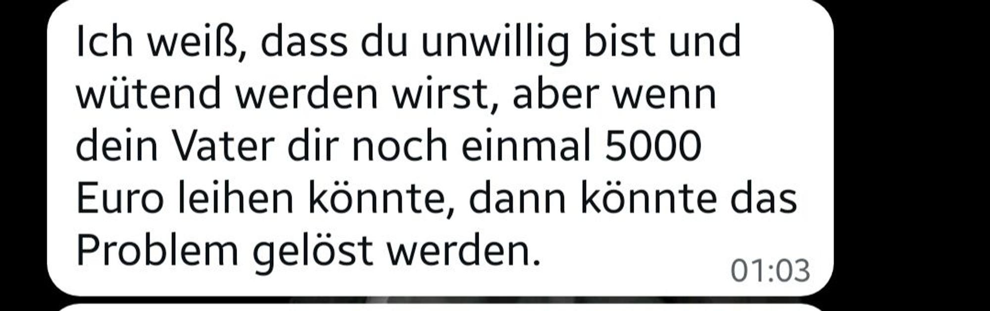 Chatnachricht des Internetbetrügers