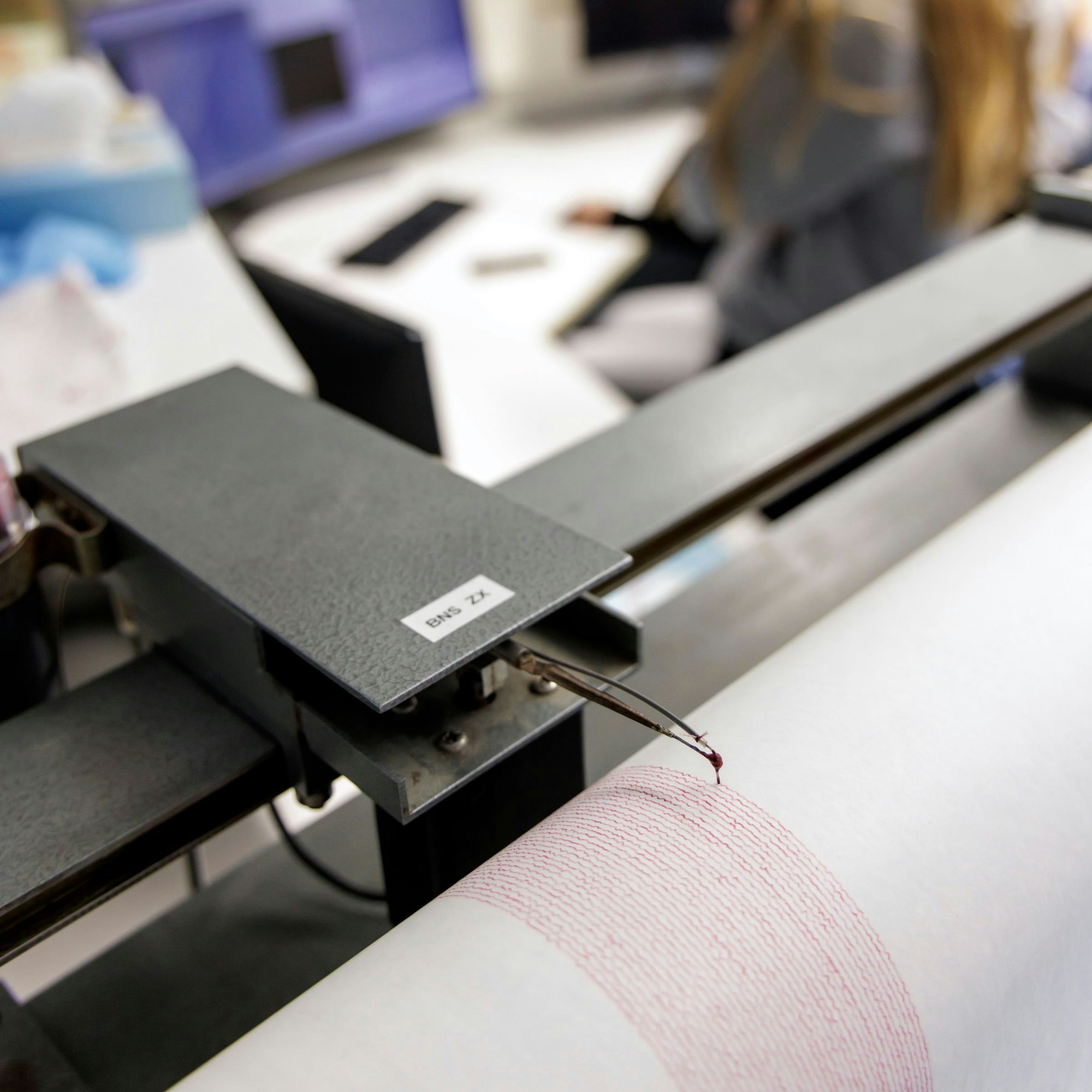 Hochempfindliche Seismographen in der Erdbeben-Messstation Bensberg