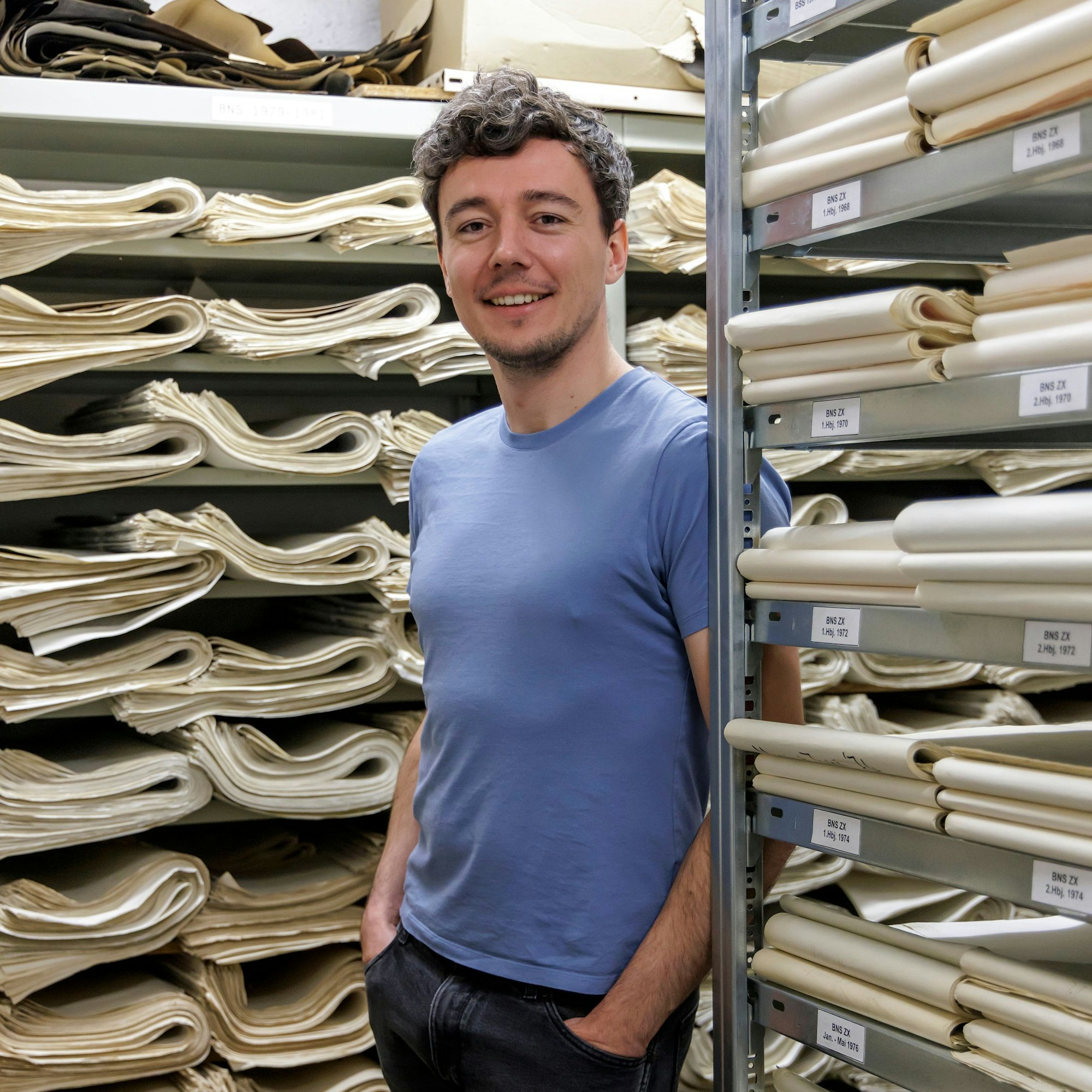 Martin Zeckra, Leiter der Station Erdbebenstation Bensberg, im Archiv des Messstation