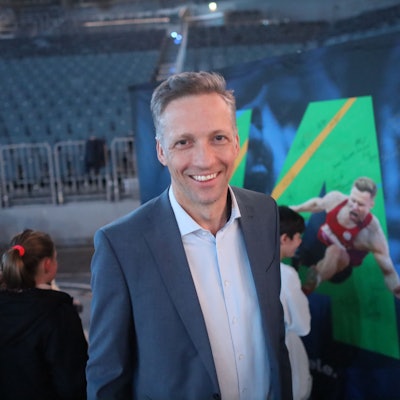 Sebastian Schulte, Vorstandsvorsitzender der Deutz AG beim Start der Olympia-Bewerbung von Köln-Rhein-Ruhr