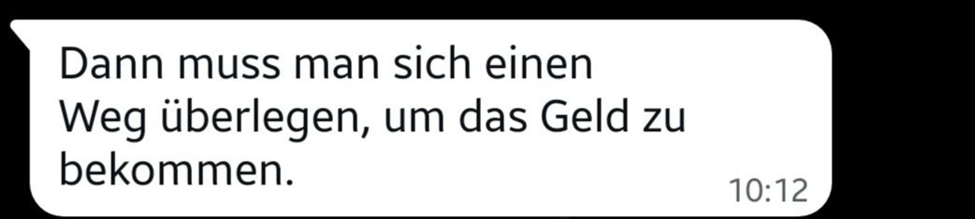 Chatnachricht des Betrügers