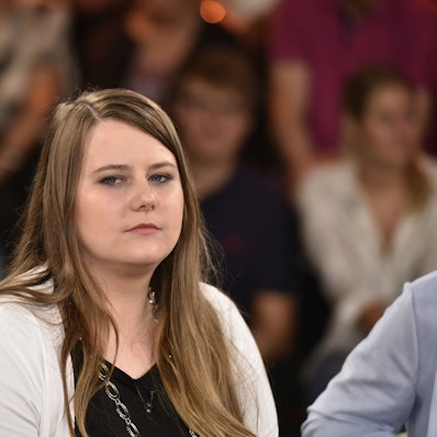 Natascha Kampusch in einer Talkshow.