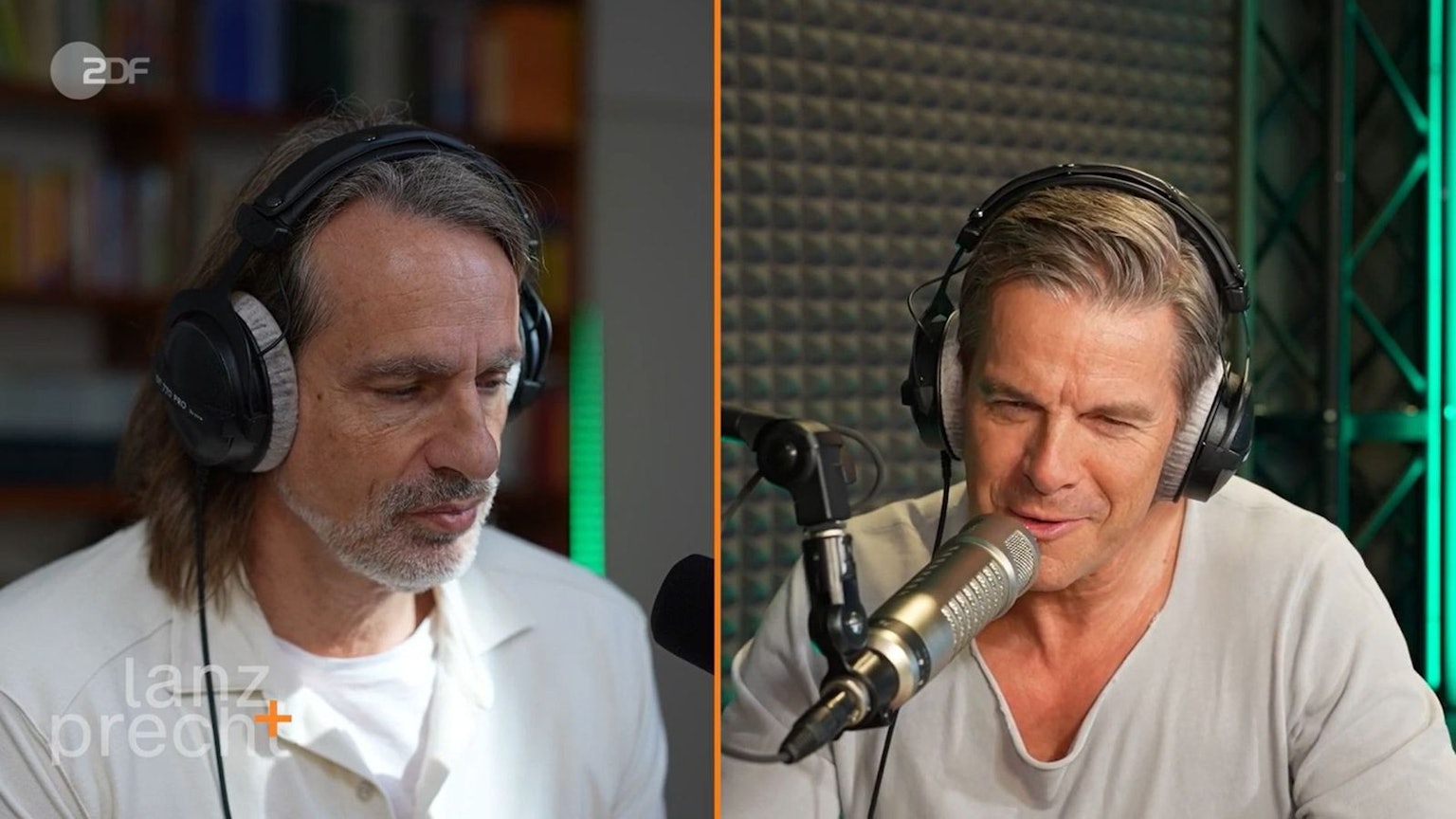 Wenn es um CDU-Politiker Manuel Hagel geht, herrscht zwischen Richard David Precht (links) und Markus Lanz (rechts) Uneinigkeit. (Bild: ZDF / Lanz + Precht)