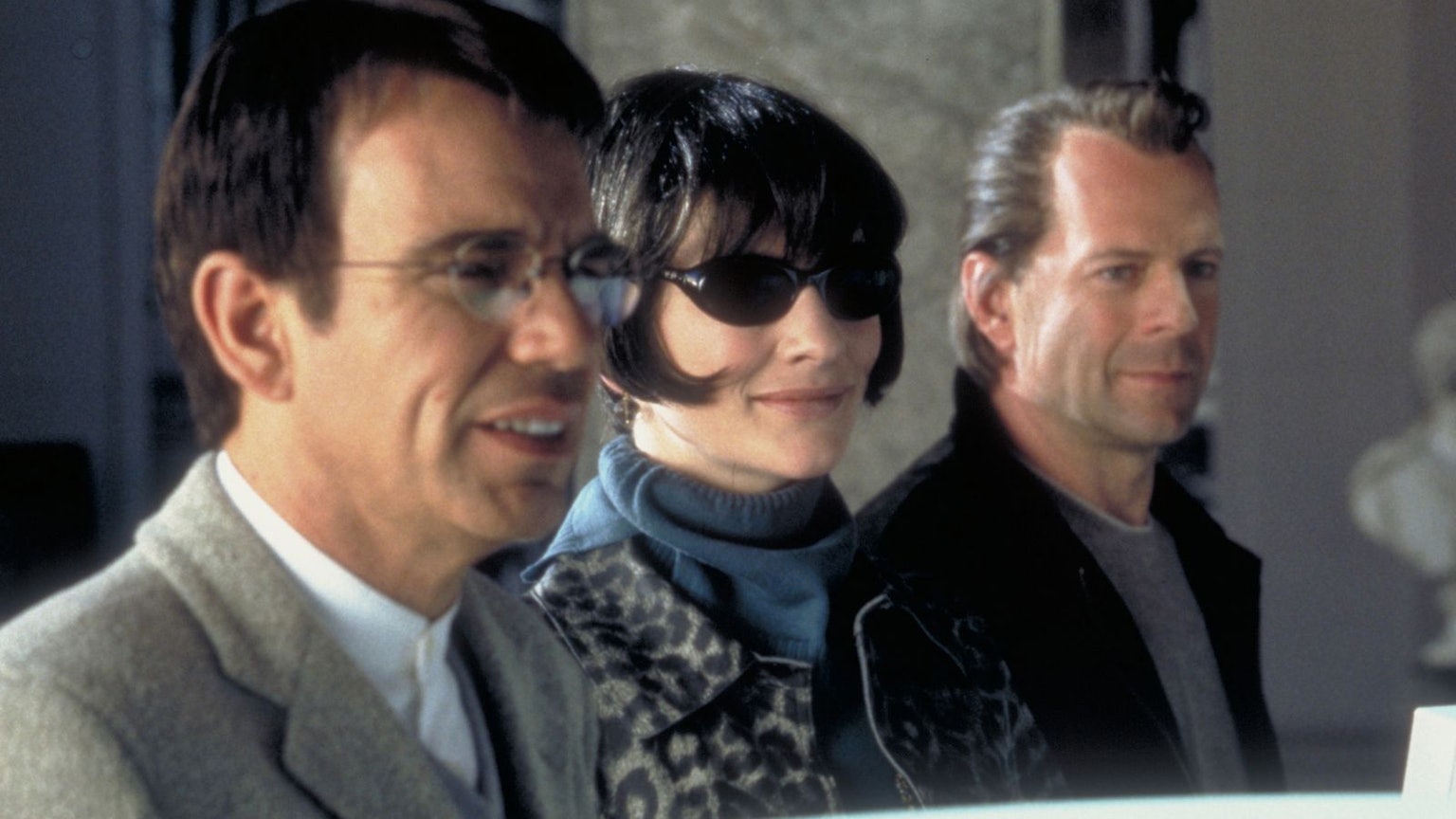 Joe (Bruce Willis, rechts) und sein hypochondrischer Partner Terry (Billy Bob Thornton) sind ein tolles Banditen-Duo. Bis Kate (Cate Blanchett) ins Spiel kommt. (Bild: ZDF / Studiocanal GmbH)