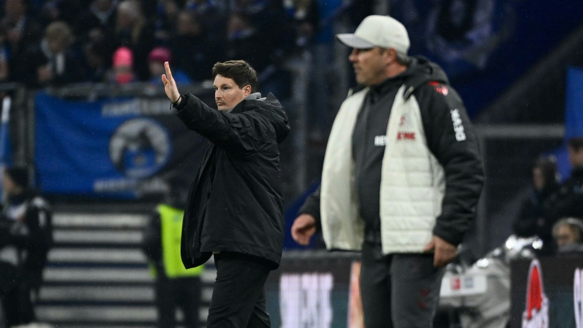 Polzin (Hamburger SV, l-r) und Kwasniok (1. FC Köln) sind beide noch relativ neu in der Bundesliga.