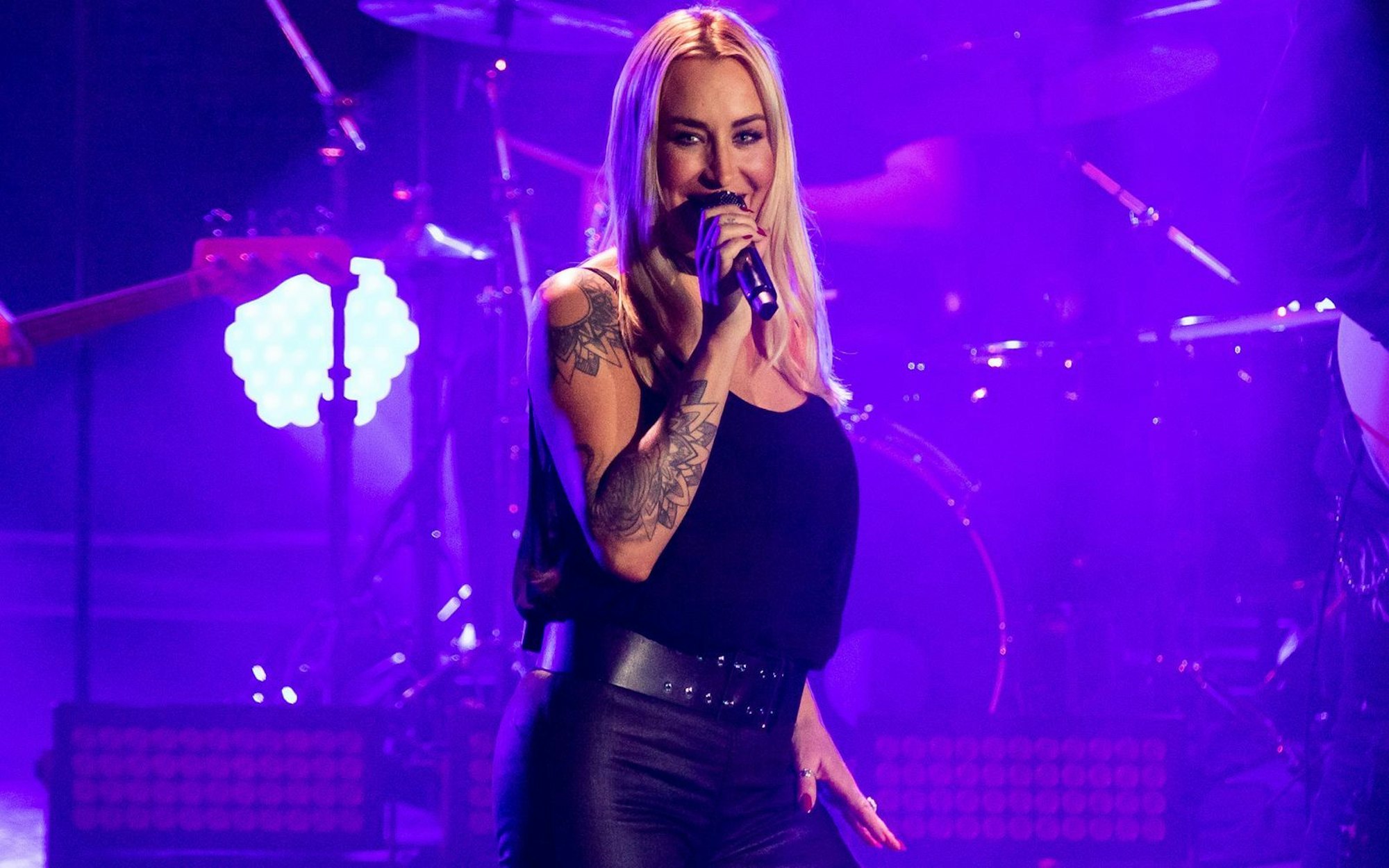 Sarah Connor lässt sich auch von einer Verletzung nicht vom Singen abhalten. (Bild: 2019 Getty Images/Joshua Sammer)