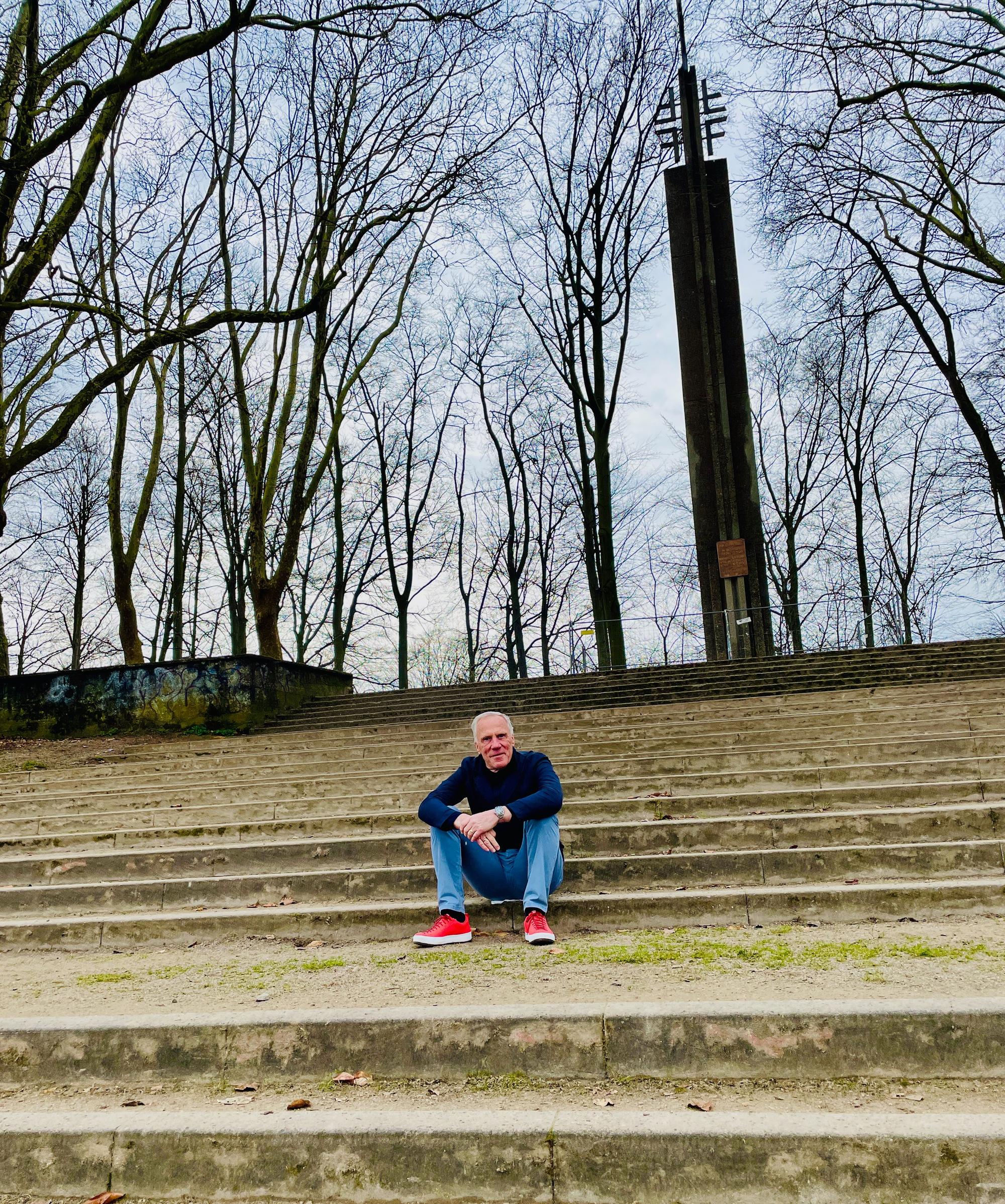 Rauf, runter, rauf, runter: Auf dieser Treppe trainierte Ingo Froböse früher intensiv.