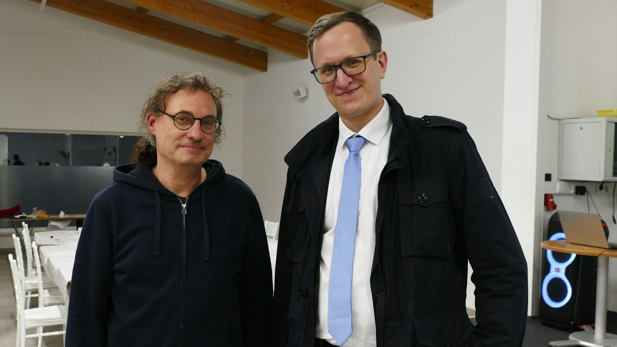 Matthias Lenz, evangelischer Pfarrer in Siegburg, und André Schröder, Referent am Katholisch-Sozialen Institut auf dem Michaelsberg.