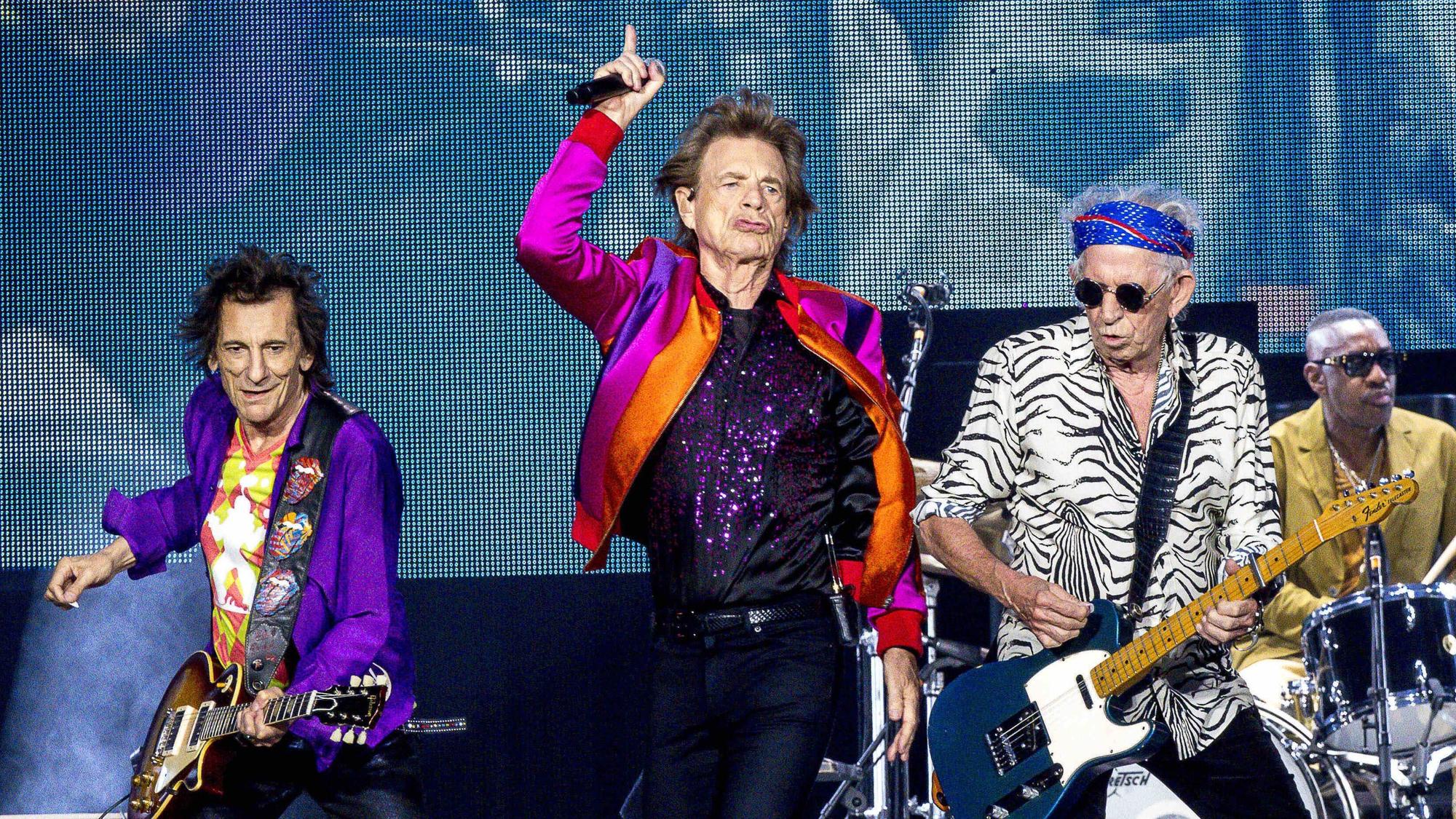 Rolling Stones auf der Bühne.