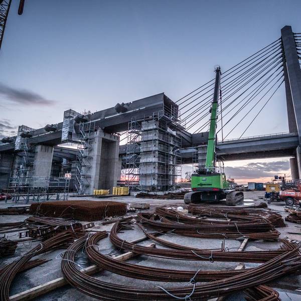 Baustelle der Leverkusener Brücke