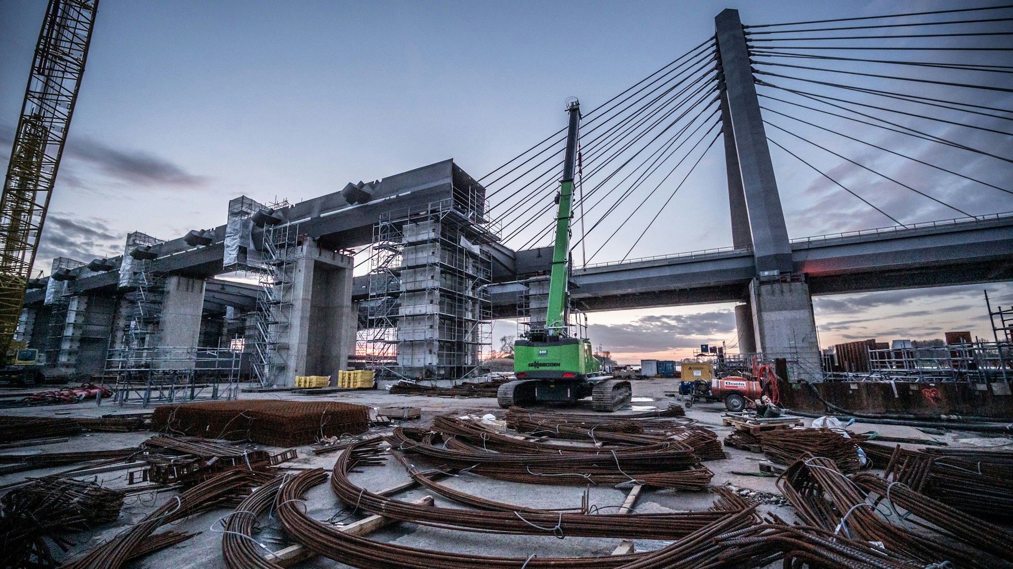 Baustelle der Leverkusener Brücke