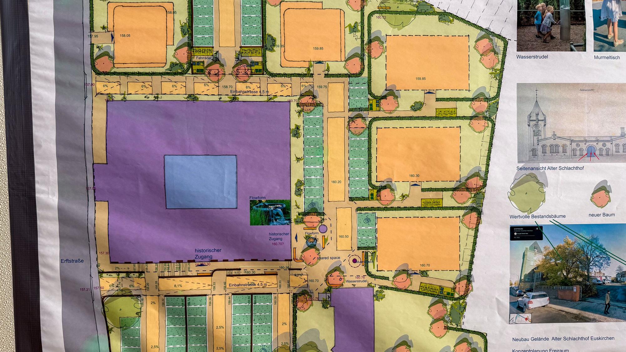 Das Bild zeigt die geplante Entwicklung des Schlachthof Areals.