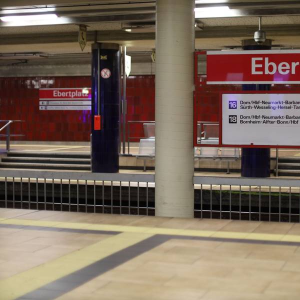 Keine Bahnen fuhren am Mittwoch (18. März) auch am Ebertplatz (Archivbild).