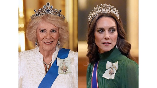 Bildercollage Königin Camilla und Prinzessin Kate