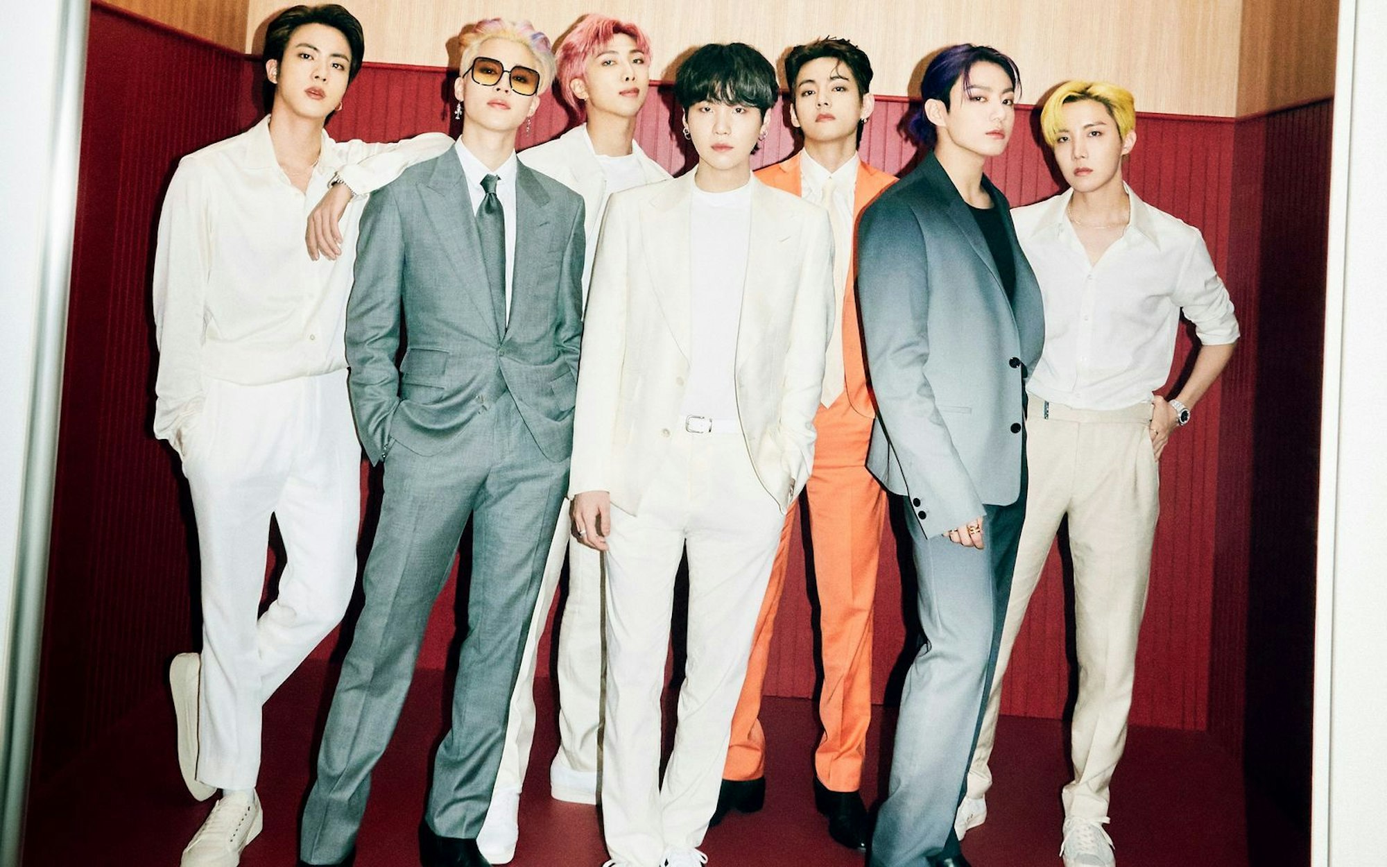 Von links nach rechts: Jin, Jimin, RM, Suga, V, Jungkook und J-Hope sind BTS. (Bild: Universal Music)