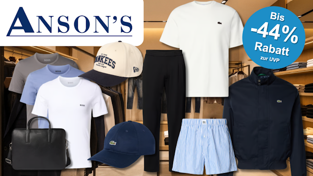 Verschiedene Herren Kleidungsstücke von Lacoste & Co.