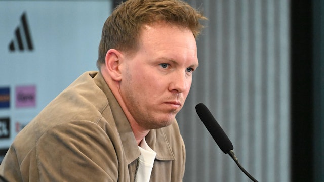 Julian Nagelsmann spricht bei einer DFB-Pressekonferenz.