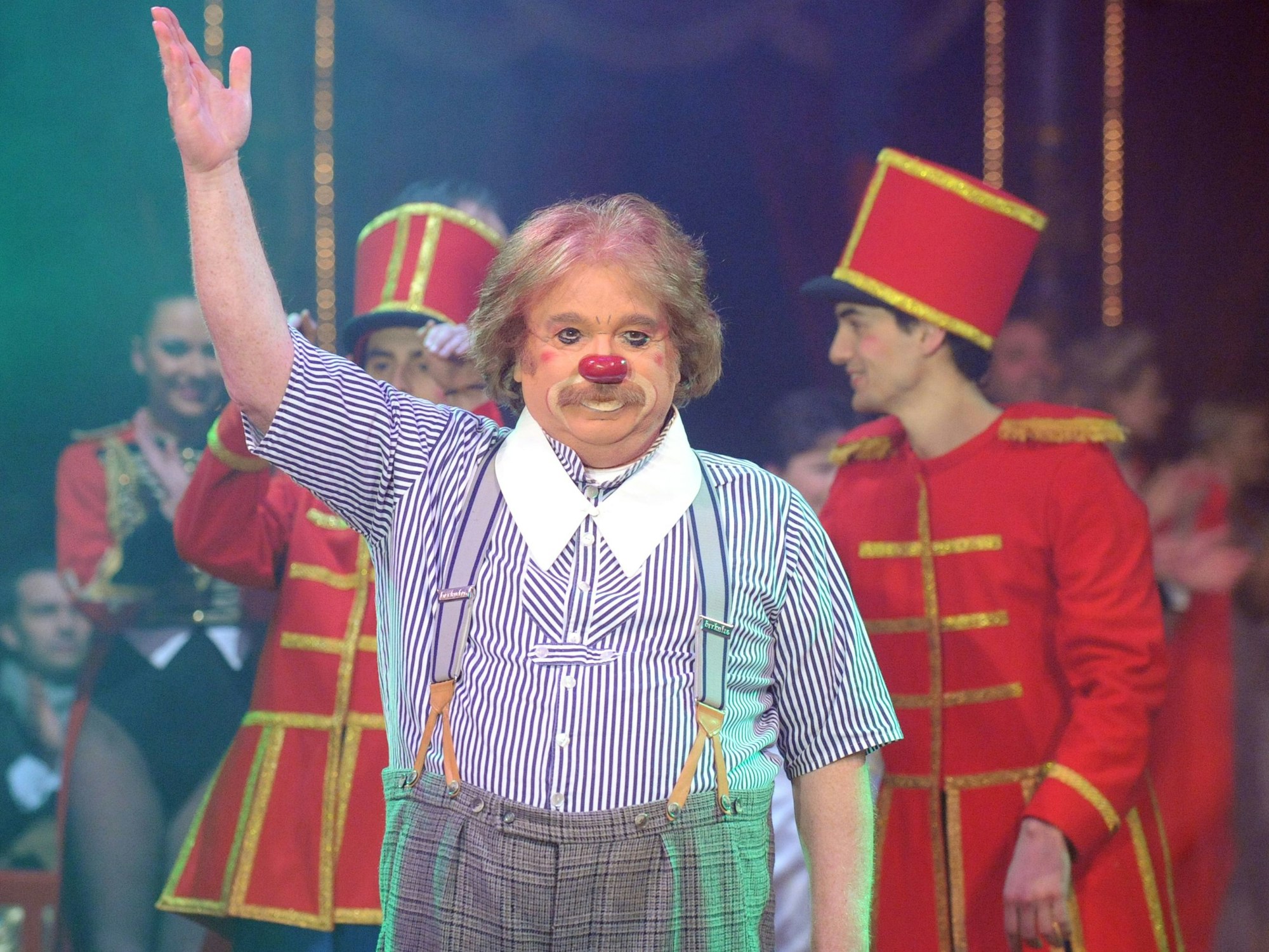 Bernhard Paul als Clown Zippo in der Manege im Jahr 2010