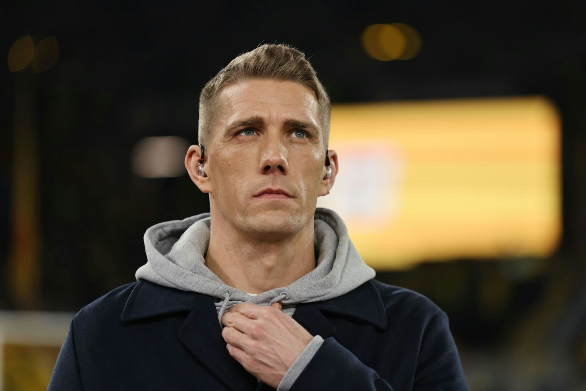 Nils Petersen ist für DAZN unterwegs. Wie ganz wenige im Business findet er neue, aber eben auch passende Worte fürs ewig Gleiche auf dem Feld. (Bild: 2026 Getty Images/Christof Koepsel)