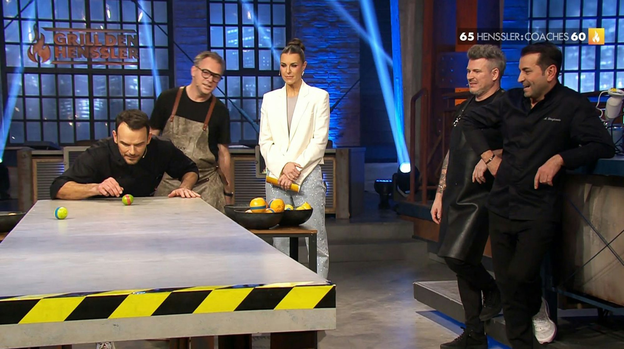 Henssler holte sich bei allen drei Küchen-Competitions den Sieg. Machte insgesamt neun Extrapunkte. (Bild: RTL)