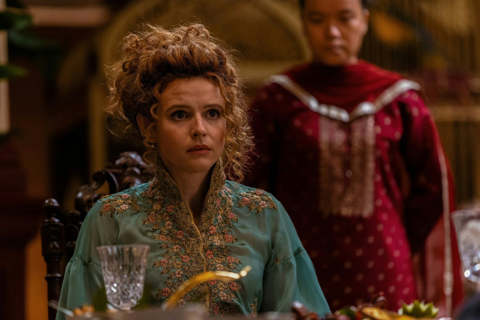 Humility (Georgia Flood) ist durch einen unglücklichen Zufall auf dem U-Boot gelandet. (Bild: ZDF und Vince Valitutti/Disney+)