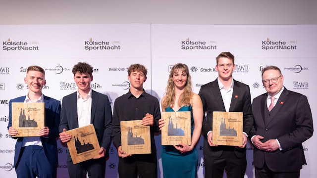 Die ausgezeichneten Persönlichkeiten zusammen mit Oberbürgermeister Torsten Burmester der Stadt Köln.