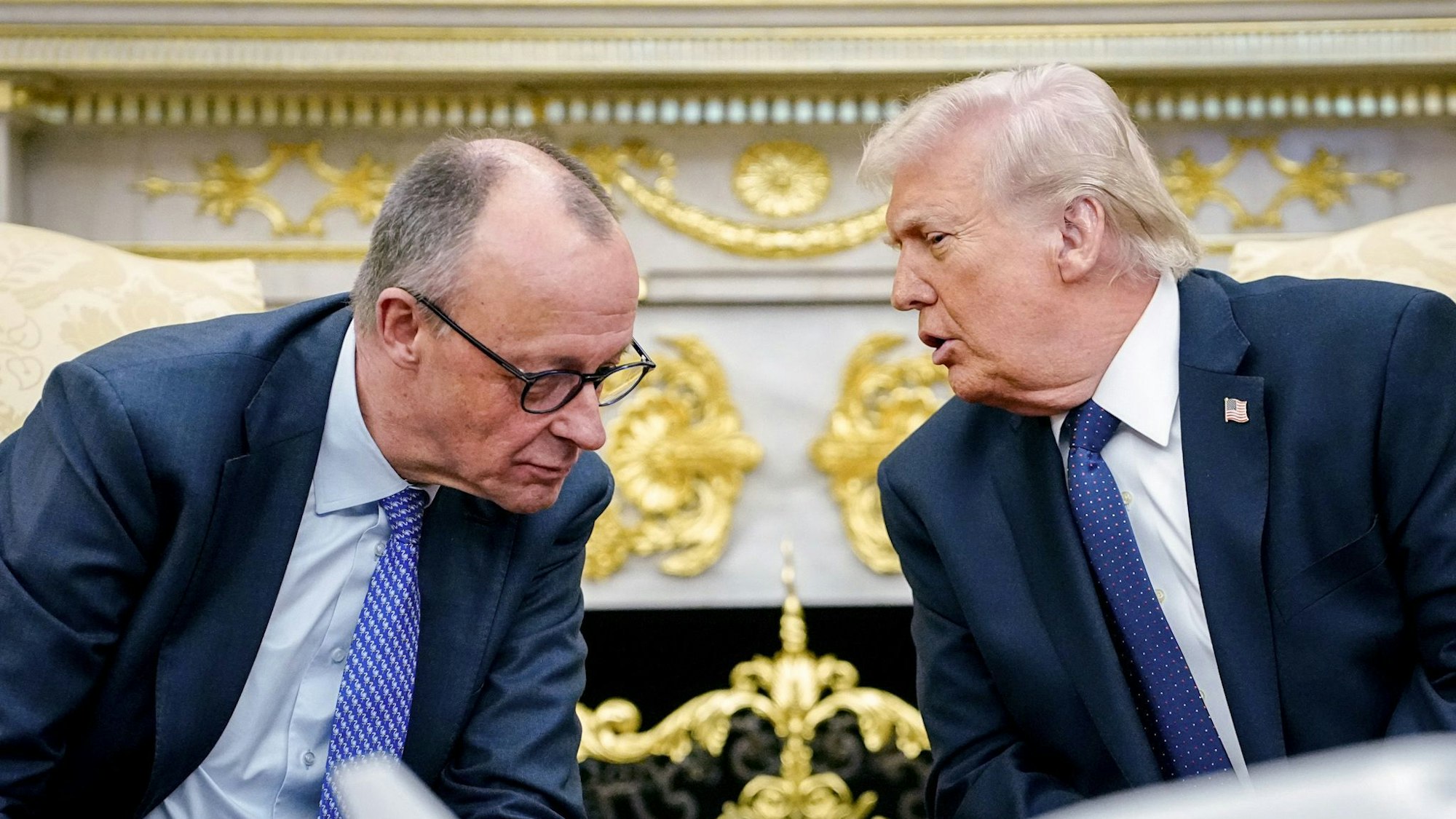 US-Präsident Donald Trump empfängt Bundeskanzler Friedrich Merz (CDU) am 3. Merz im Weißen Haus.