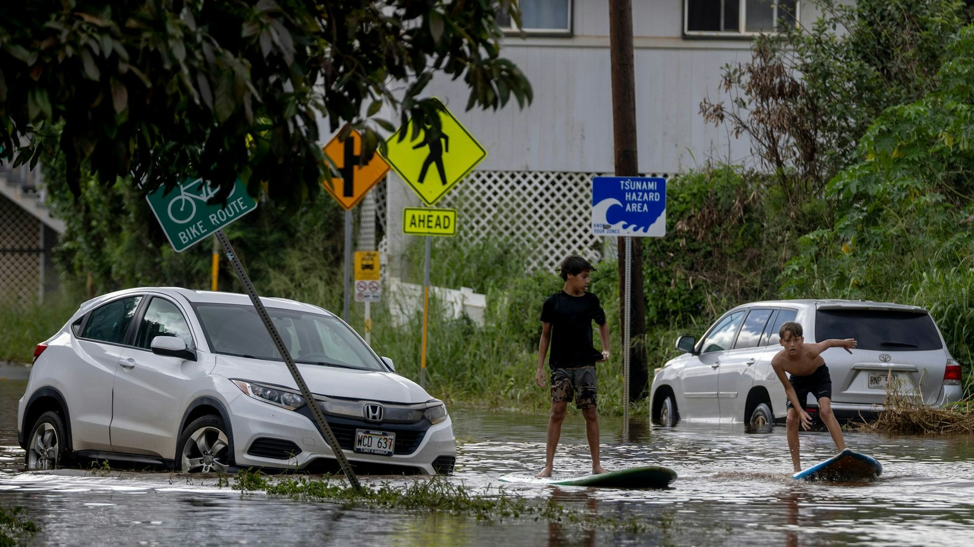 Überschwemmungen auf Hawaii