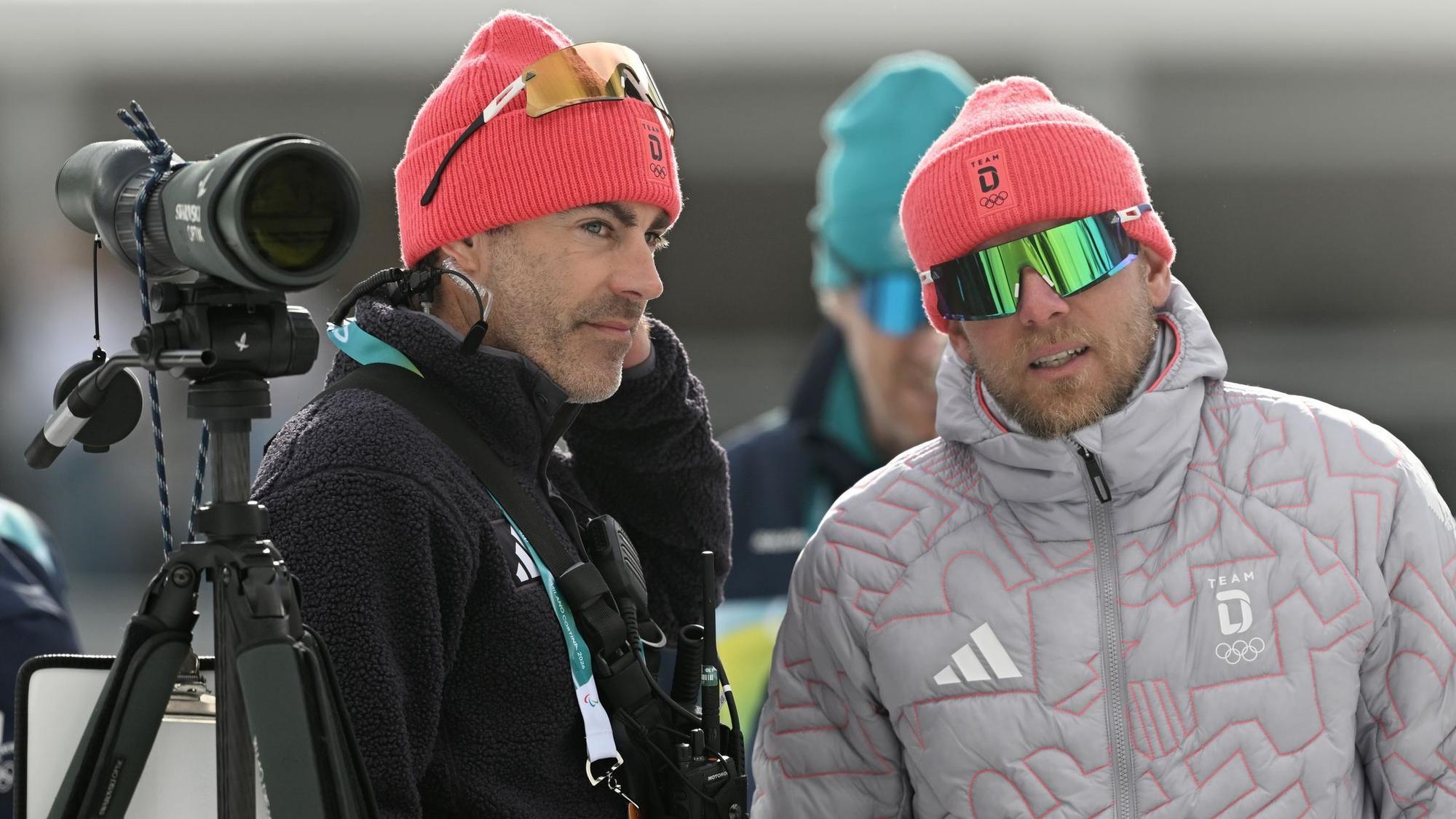 Biathlon-Trainer Tobias Reiter und Jens Filbrich