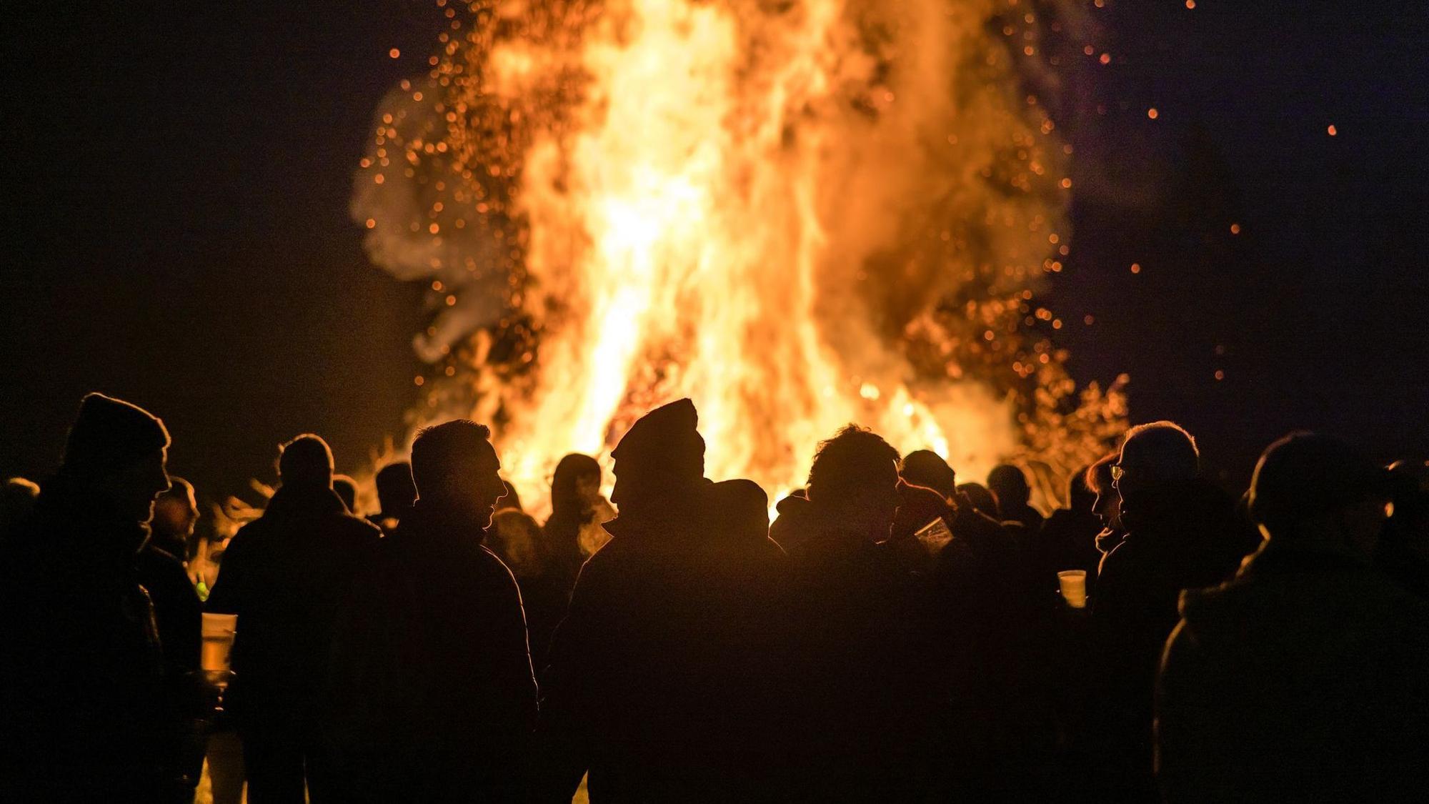 Osterfeuer in Brandenburg