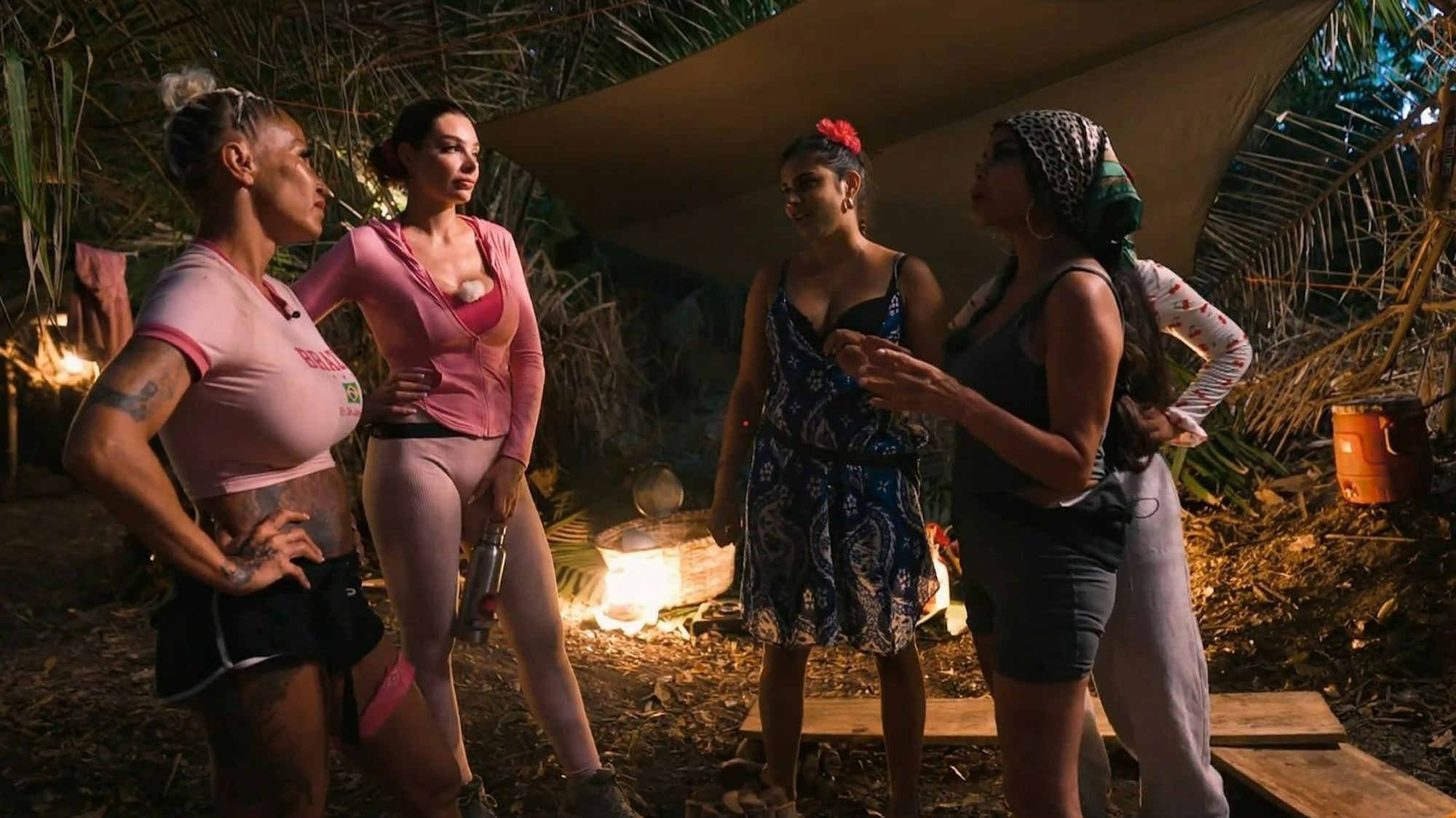 Zwischen Ginger Costello-Wollersheim (links) und Tanja Tischewitsch (Dritte von links) ging es hoch her. (Bild: RTL)