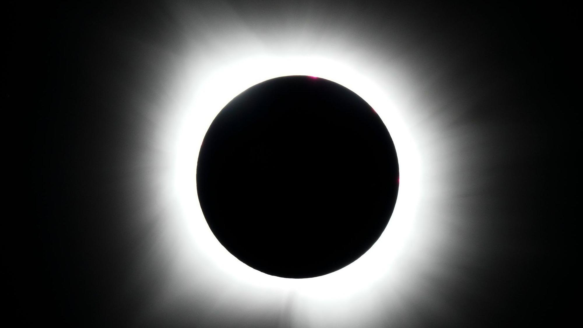 Totale Sonnenfinsternis 2024 in Texas