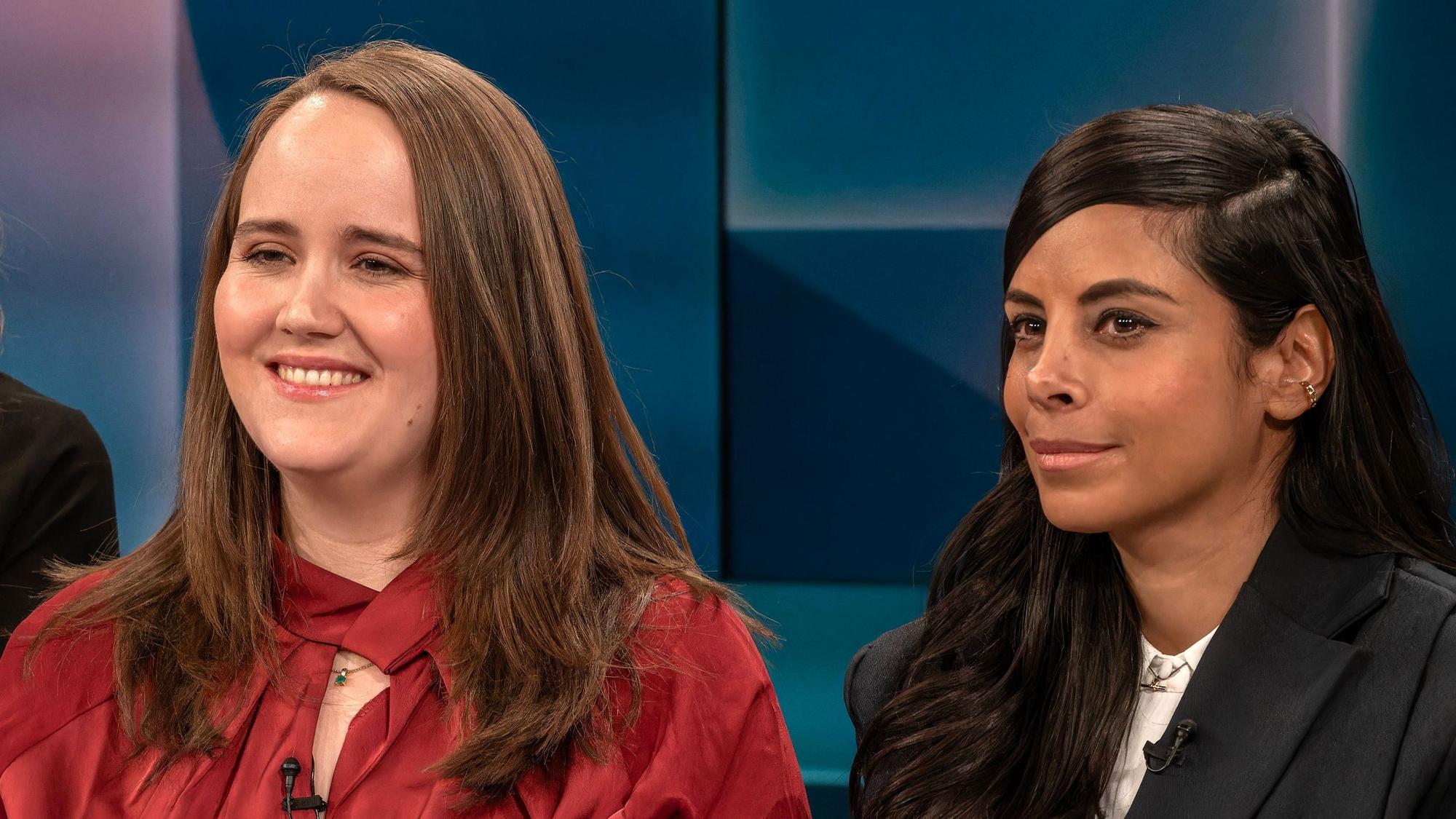 Ricarda Lang und Collien Fernandes kennen sich unter anderem aus einem gemeinsamen Auftritt bei „Hart aber Fair“ 2024. (Archivbild)