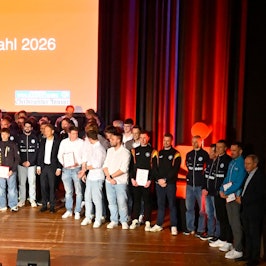 Gruppenfoto von Sportlern