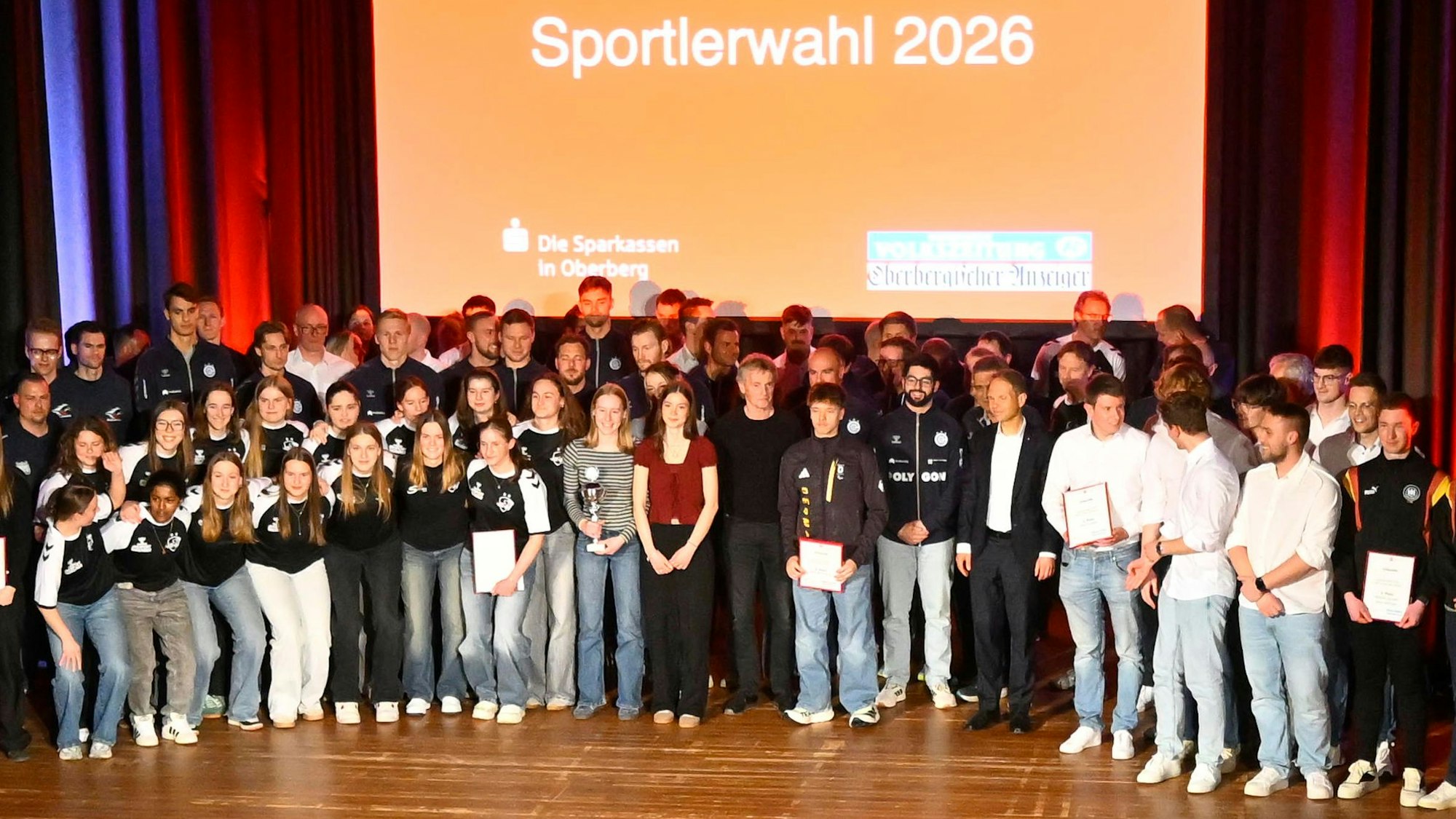 Gruppenfoto von Sportlern