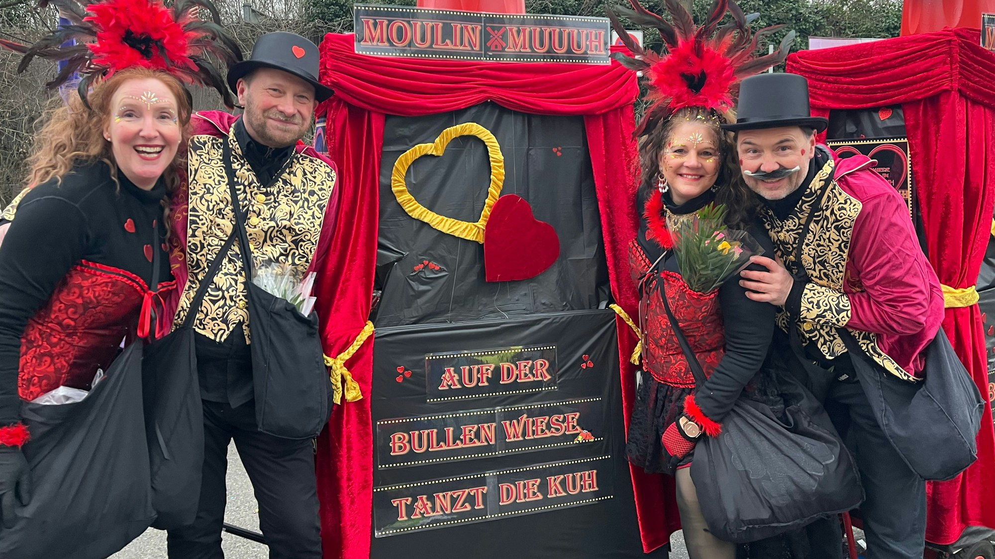 Die KG Bullenwiese bekam mehrere Preise für ihre Moulin-Rouge-Interpretation des Themas „Alaaf you Schliebesch“.