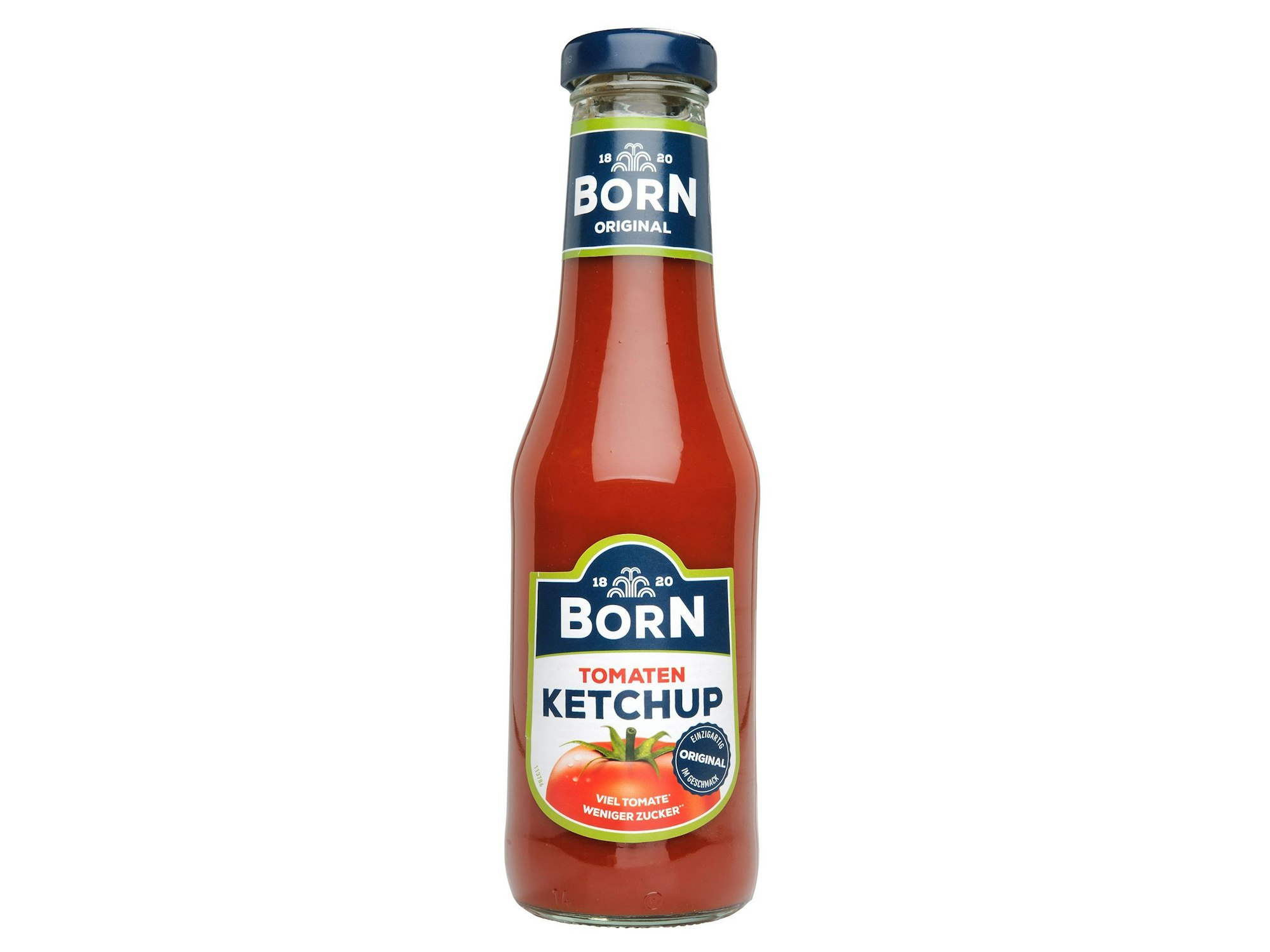 Eine Flasche mit Born Tomatenketchup