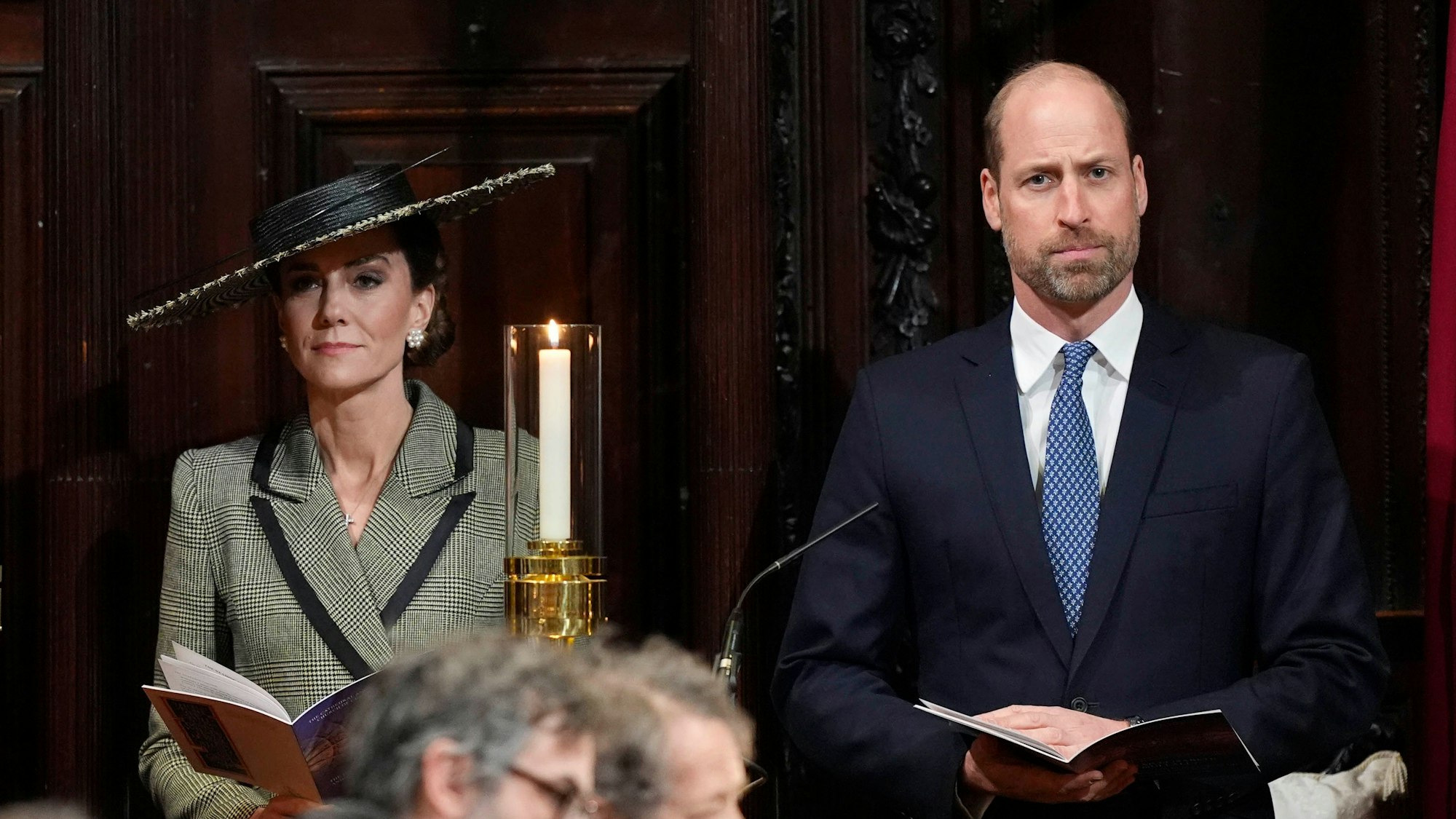 Prinz William und Prinzessin Kate von Wales während der Inthronisierungszeremonie von Dame Sarah Mullally als 106. Erzbischöfin von Canterbury.