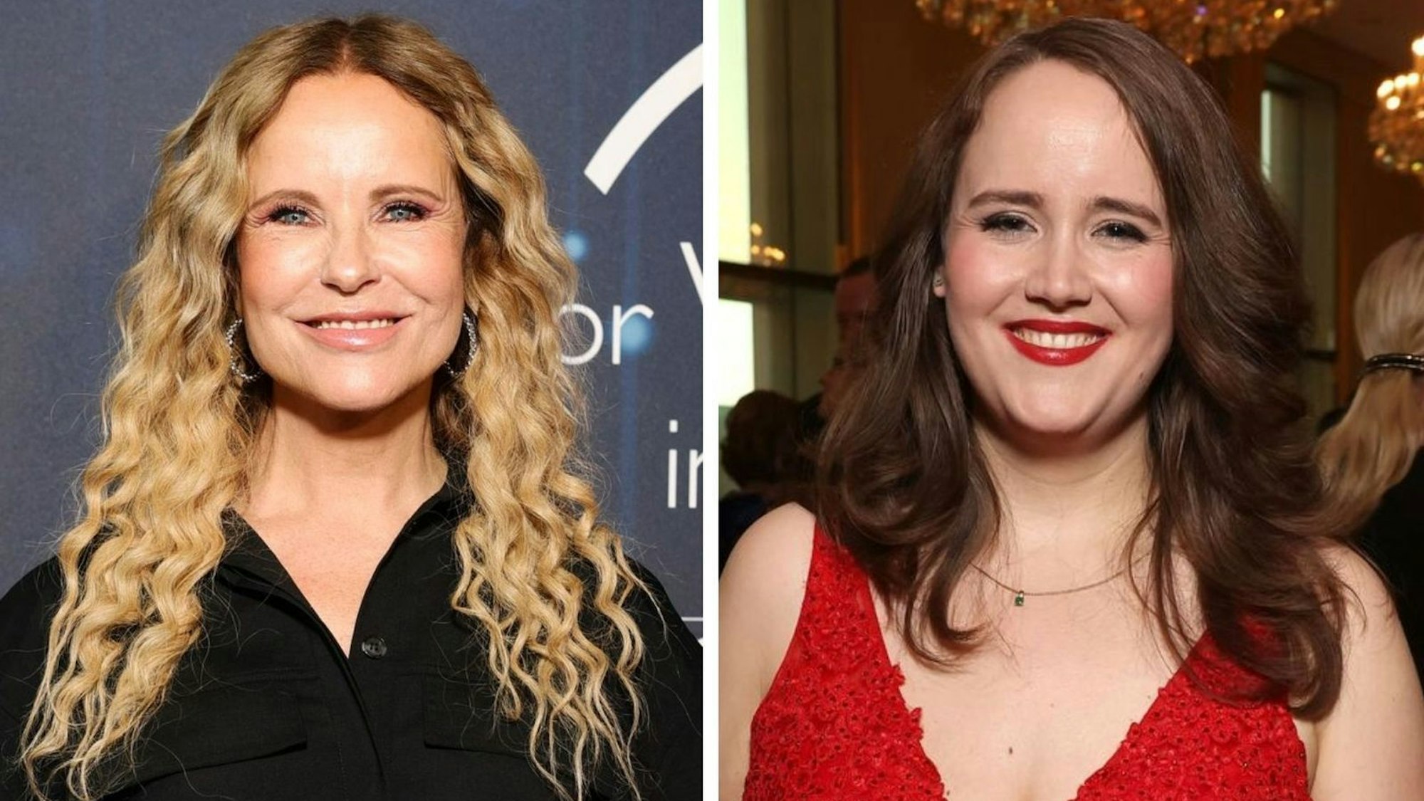 Katja Burkard (links) hat im Podcast „Talk-O-Mat“ verraten, wie sehr sie Grünen-Politikerin Ricarda Lang bewundert. (Bild: 2025 Getty Images/Andreas Rentz / 2025 Getty Images/Gerald Matzka (Fotomontage))